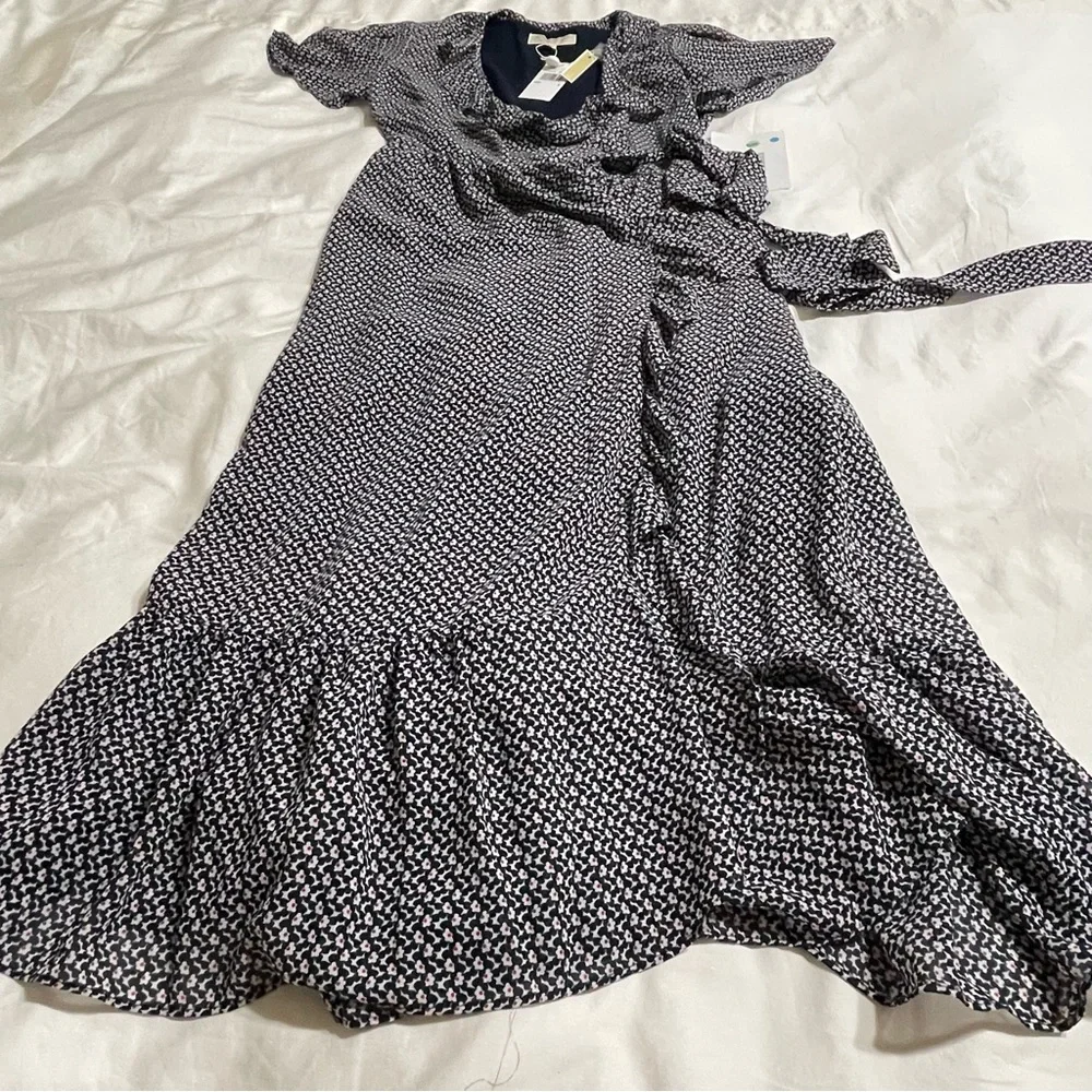 Michael Michael Kors‎ Wrap Dress Ruffle Midi Dress